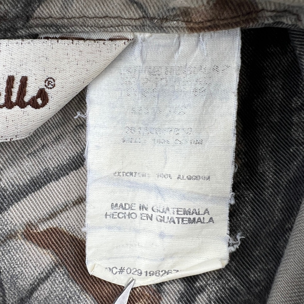 VTG Walls Button Up Shirt Men XL Brown Camo Realtree Hardwoods Hunting Workwear - Picture 8 of 12